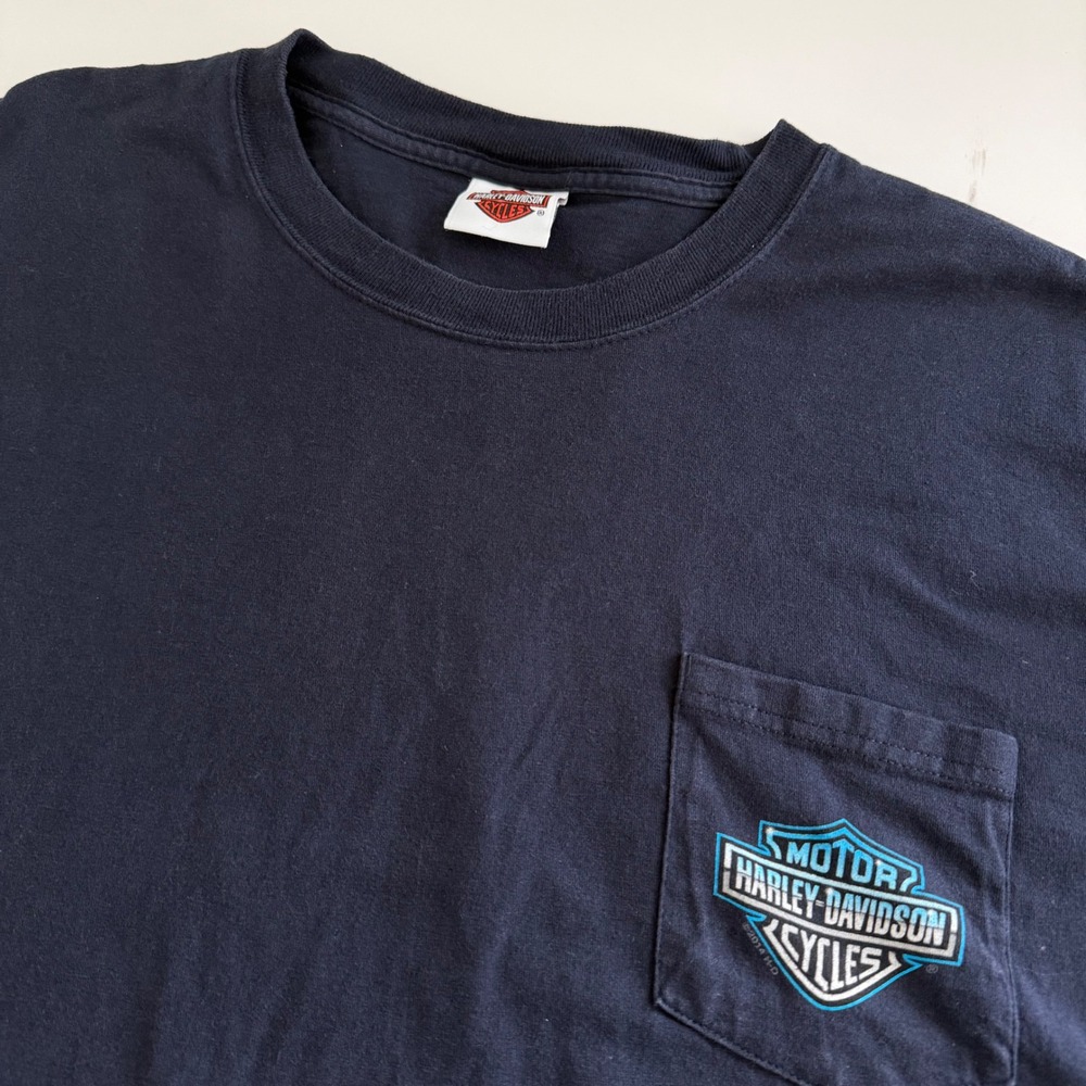Harley Davidson Appalachian Mechanicsburg PA Pocket T-Shirt Mens 2XL Black 2014